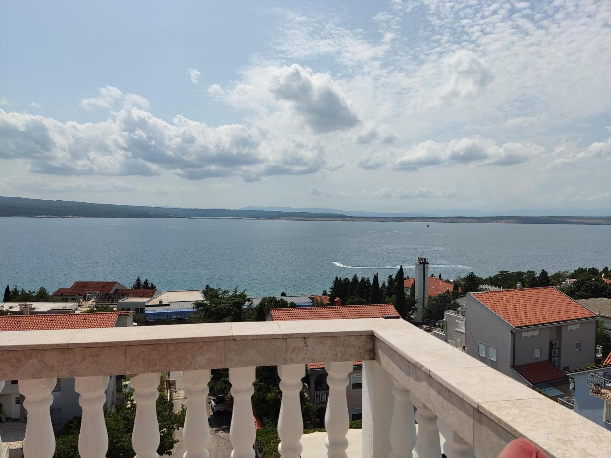 Panorama View Close Sandy Beach 100M To Talasoterapija, Crikvenica Kültér fotó