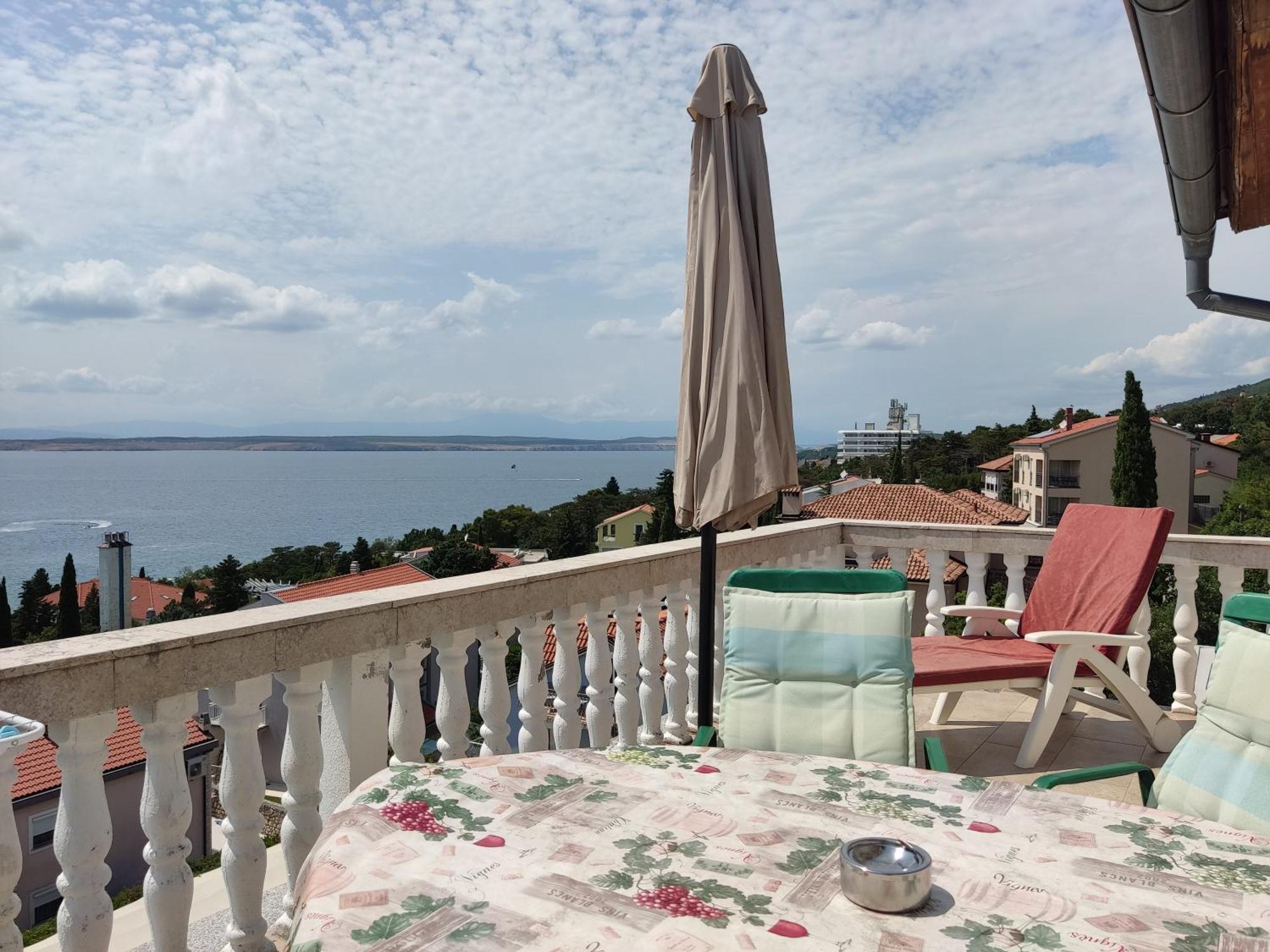 Panorama View Close Sandy Beach 100M To Talasoterapija, Crikvenica Kültér fotó